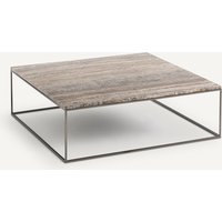 Mahaut Metal and Travertine Coffee Table