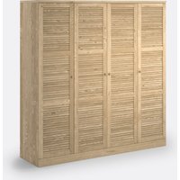 Mayor 4-Door Solid Pine Wardrobe