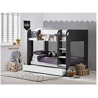 Julian Bowen Mars Bunk And Pull Out Underbed - Charcoal/White