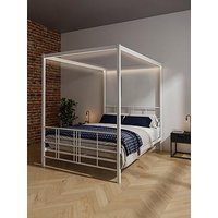 Xr Living Fern Four Poster Canopy Bed With Led Lighting - Single