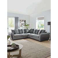 Very Home Lana Fabric And Faux Leather Corner Group Sofa - Fsc Certified
