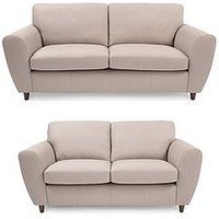 Very Home Shay 3 + 2 Seater Leather Sofa - Fsc&Reg; Certified