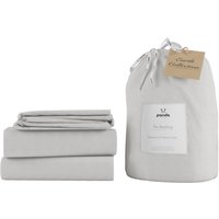 Panda Linen Bedding Set - Silver Lining Grey - 5ft King Size