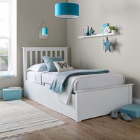 Francis - Single - Ottoman Bed - White - Wood - 3ft - Happy Beds