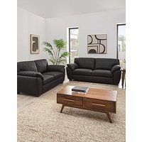 Montreal Real Leather/Faux Leather 3 + 2 Seater Sofa Set (Buy &Amp; Save!) - Fsc Certified