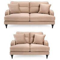 Very Home Victoria 3 + 2 Seater Fabric Sofa Set (Buy &Amp; Save!) - Mink - Fsc&Reg; Certified