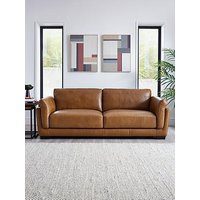 Very Home Morena 3 Seater Standard Back Leather Sofa