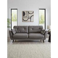 Very Home Paulo Faux Leather 3 Seater Standard Back Sofa - Fsc&Reg; Certified