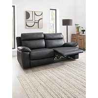 Edison 3 Seater Luxury Faux Leather Manual Recliner Sofa