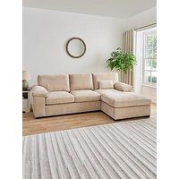Very Home Salerno Standard Seater Fabric Right Hand Corner Chaise Sofa - Natural - Fsc&Reg; Certified