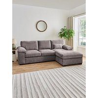 Very Home Salerno Standard Seater Fabric Right Hand Corner Chaise Sofa - Grey - Fsc&Reg; Certified