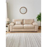 Very Home Salerno Standard Back 3 Seater Fabric Sofa - Natural - Fsc&Reg; Certified