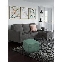Cosmoliving By Cosmopolitan Strummer Velvet Reversible Corner Group Sofa