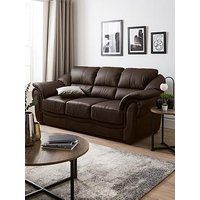 Naples Leather 3 Seater Sofa - Fsc&Reg; Certified