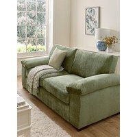 Very Home Salerno Standard Back 3 Seater Fabric Sofa - Green - Fsc&Reg; Certified