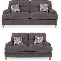 Very Home Trieste 3 Seater + 2 Seater Fabric Sofa Set (Buy And Save!)