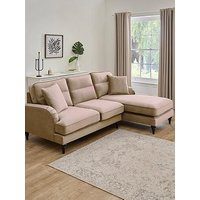 Very Home Victoria Right Hand Fabric 3 Seater Chaise Sofa - Mink - Fsc&Reg; Certified